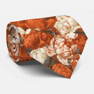 Tulp Patroon Bruidsjonkers Bestemming Huwelijk Stropdas