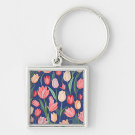 Tulp patroon. sleutelhanger