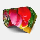 Tulp patroon van bekentenis van liefde. stropdas (Opgerold)