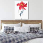Tulp: Perroquet Rouge Canvas Afdruk (Insitu (Slaapkamer))