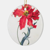 Tulp: Perroquet Rouge Keramisch Ornament (Links)