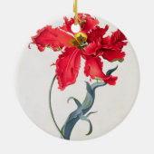 Tulp: Perroquet Rouge Keramisch Ornament (Achterkant)