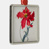 Tulp: Perroquet Rouge Metalen Ornament (Rechts)