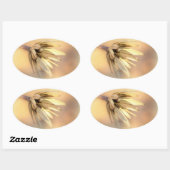 Tulp Poplar Empty Seed Pod Ovale Sticker (Vel)