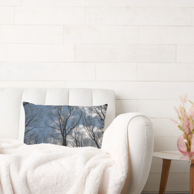  tulp Populierbomen Bewolkte lucht Lumbaal Kussen (Bank)