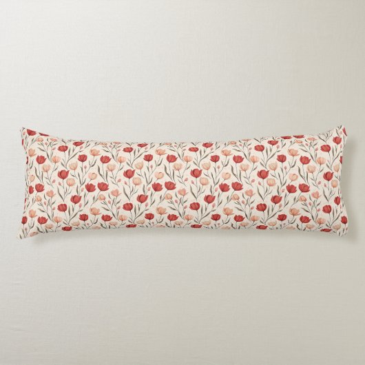 Tulp Print Kamer Makeover Hawaiian Memory Foam Lichaamskussen (Voorkant)