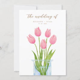 Tulp Romance Floral Pink Weddenschap Save The Date