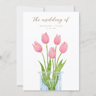 Tulp Romance Floral Pink Weddenschap Save The Date