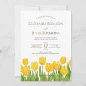 Tulp Romance Floral Yellow Weddenschap Save The Date (Voorkant)