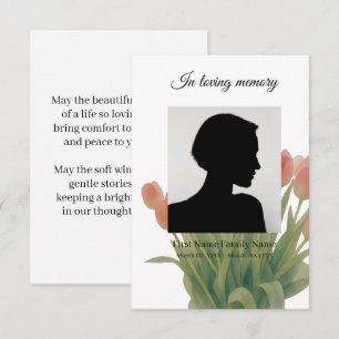 tulp rouwkaart informatiekaartje