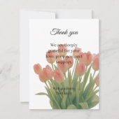 Tulp rouwkaart met foto kaart (Voorkant)
