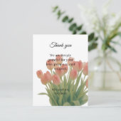 Tulp rouwkaart met foto kaart (Staand voorkant)