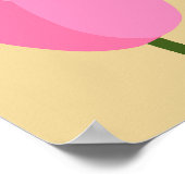 Tulp roze en gele bloem poster (Hoek)