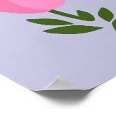 Tulp Roze En Paars Poster (Hoek)