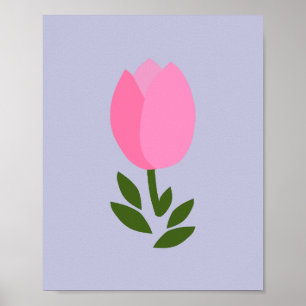 Tulp Roze En Paars Poster