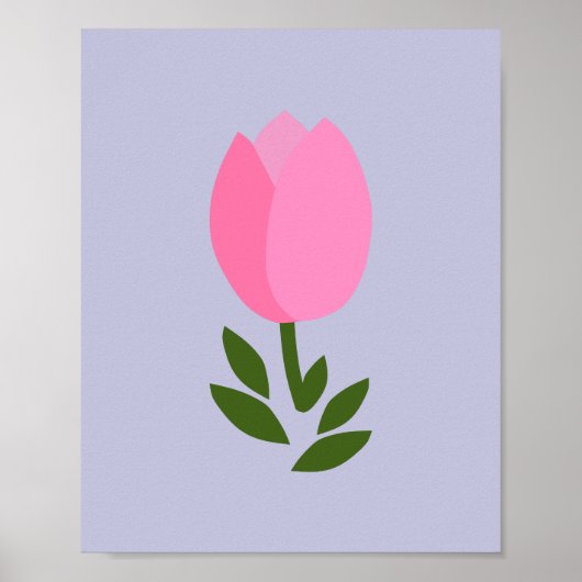 Tulp Roze En Paars Poster (Voorkant)