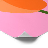 Tulp roze en Sinaasappel Poster (Hoek)
