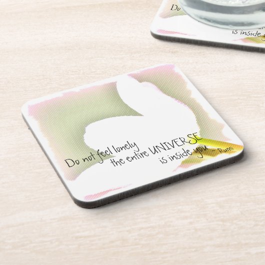 Tulp Rumi Quote Bier Onderzetter (Linkerzijde)