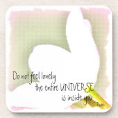 Tulp Rumi Quote Bier Onderzetter (Voorkant)