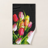 Tulp schilderen - Oorspronkelijke blokkunst Bad Handdoek (Handdoek)