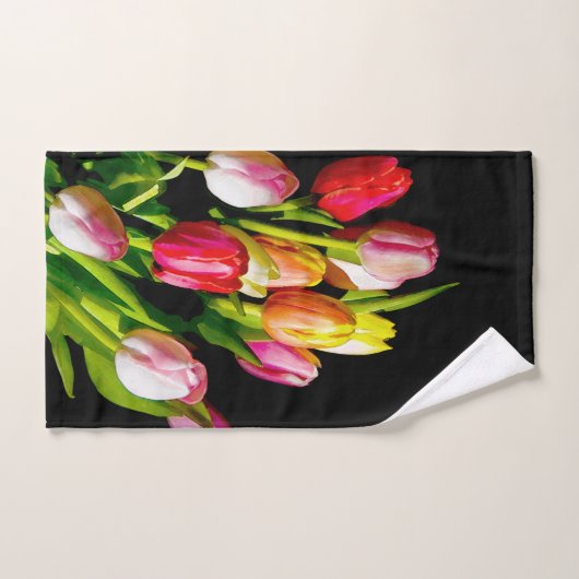 Tulp schilderen - Oorspronkelijke blokkunst Bad Handdoek (Handdoek)