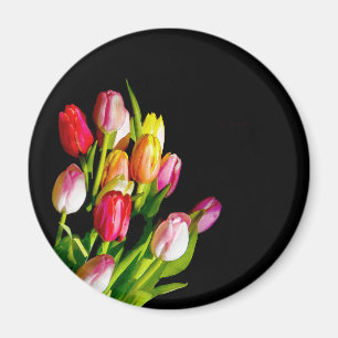 Tulp schilderen - Oorspronkelijke blokkunst Magneet