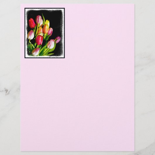 Tulp schilderen - Oorspronkelijke blowerende kunst (Voorkant)