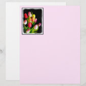 Tulp schilderen - Oorspronkelijke blowerende kunst (Voorkant / Achterkant)