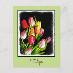 Tulp schilderen - Oorspronkelijke blowerende kunst Briefkaart