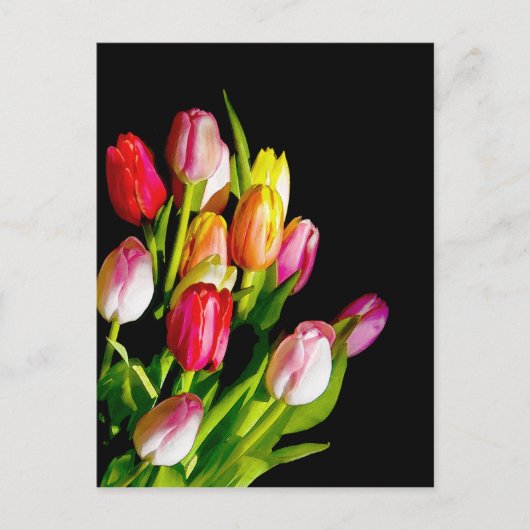 Tulp schilderen - Oorspronkelijke blowerende kunst Briefkaart (Voorkant)