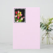 Tulp schilderen - Oorspronkelijke blowerende kunst Briefpapier (Staand voorkant)