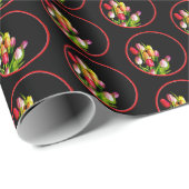 Tulp schilderen - Oorspronkelijke blowerende kunst Cadeaupapier (Rol Hoek)