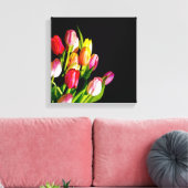 Tulp schilderen - Oorspronkelijke blowerende kunst Canvas Afdruk (Insitu (Woonkamer))