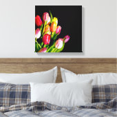 Tulp schilderen - Oorspronkelijke blowerende kunst Canvas Afdruk (Insitu (Slaapkamer))