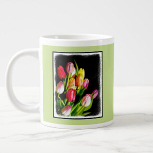 Tulp schilderen - Oorspronkelijke blowerende kunst Grote Koffiekop