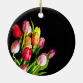 Tulp schilderen - Oorspronkelijke blowerende kunst Keramisch Ornament (Achterkant)