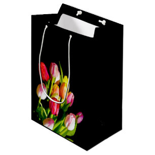 Tulp schilderen - Oorspronkelijke blowerende kunst Medium Cadeauzakje