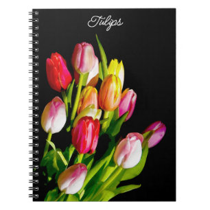 Tulp schilderen - Oorspronkelijke blowerende kunst Notitieboek