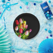 Tulp schilderen - Oorspronkelijke blowerende kunst Papieren Bordje (Feest)