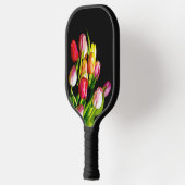 Tulp schilderen - Oorspronkelijke blowerende kunst Pickleball Paddle (Links)