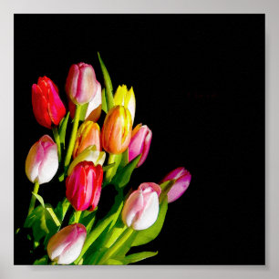 Tulp schilderen - Oorspronkelijke blowerende kunst Poster