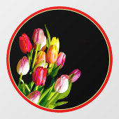 Tulp schilderen - Oorspronkelijke blowerende kunst Raamsticker (Vel)