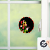 Tulp schilderen - Oorspronkelijke blowerende kunst Raamsticker (Huis)