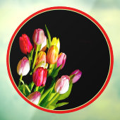 Tulp schilderen - Oorspronkelijke blowerende kunst Raamsticker (Vel 3)