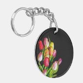 Tulp schilderen - Oorspronkelijke blowerende kunst Sleutelhanger (Voorkant Links)