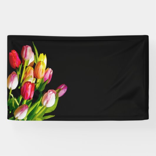 Tulp schilderen - Oorspronkelijke blowerende kunst Spandoek (Horizontaal)