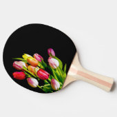 Tulp schilderen - Oorspronkelijke blowerende kunst Tafeltennisbatje (Zijkant)