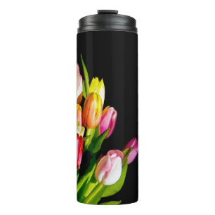 Tulp schilderen - Oorspronkelijke blowerende kunst Thermosbeker