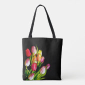 Tulp schilderen - Oorspronkelijke blowerende kunst Tote Bag (Achterkant)
