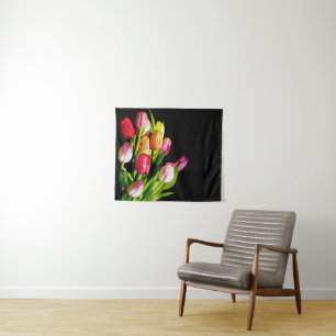 Tulp schilderen - Oorspronkelijke blowerende kunst Wandkleed